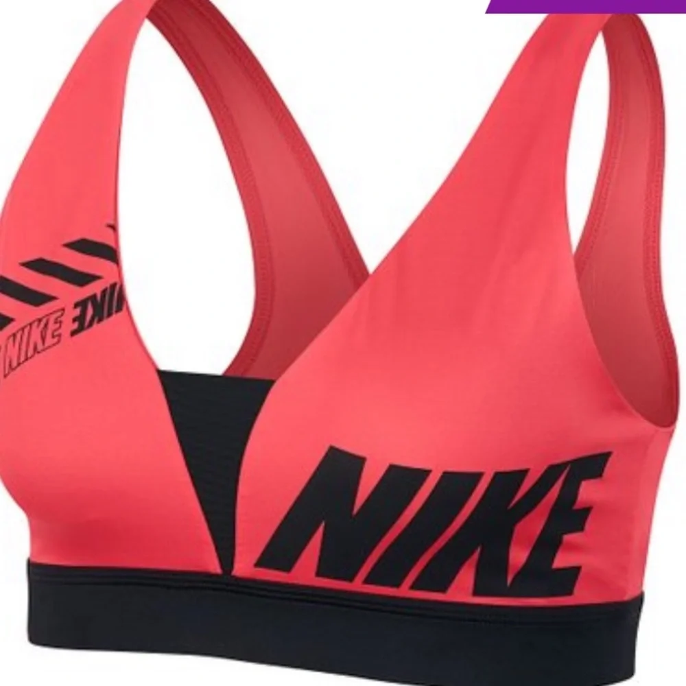Nike Ember Glow & Black Indy Plunge Light-Support Sports Bra